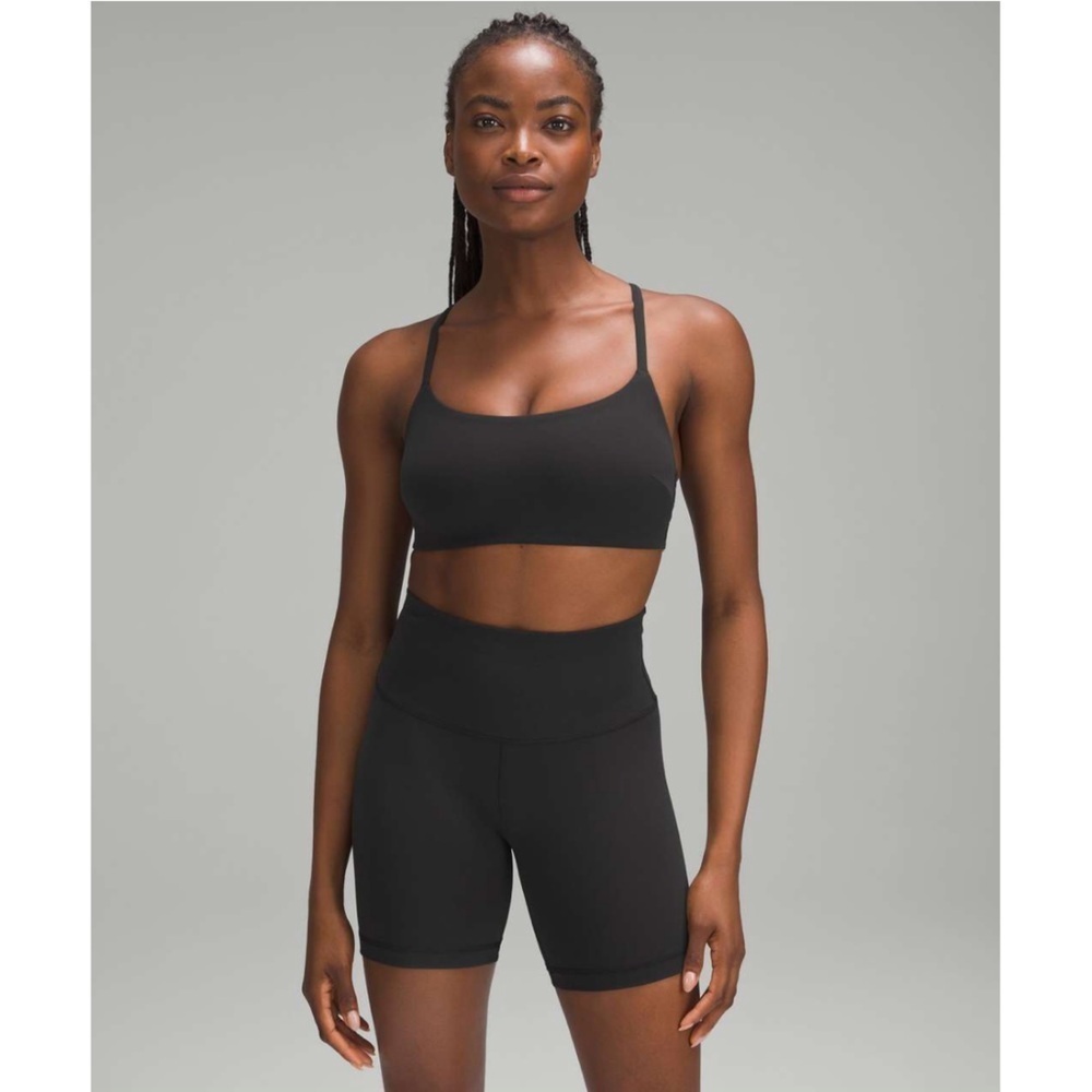 Lululemon Wunder Train Strappy Racer Bra *Light Support, C/D Cup Black Size 12